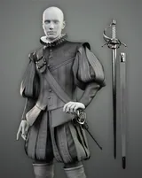 dForce Renaissance Baldric with Sword for G8M, G8F and G9