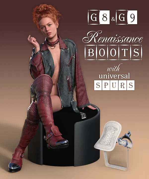 Renaissance Boots for G8M, G8F and G9 with Universal Spurs