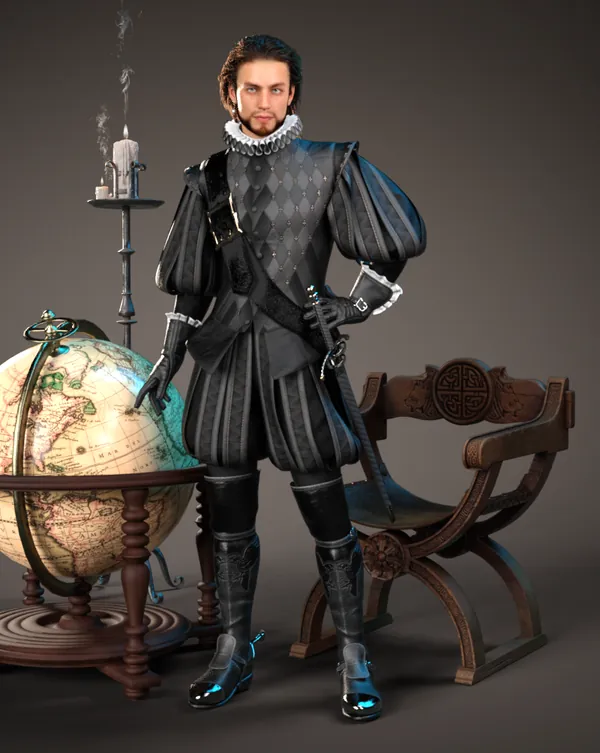 dForce Renaissance Costume for G8M, G8F and G9 (and characters)